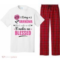 being a grandma doesn't make me old it makes me blessed Pajama Set thumb 0