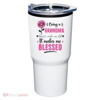 being a grandma doesn't make me old it makes me blessed Tumbler thumb 0
