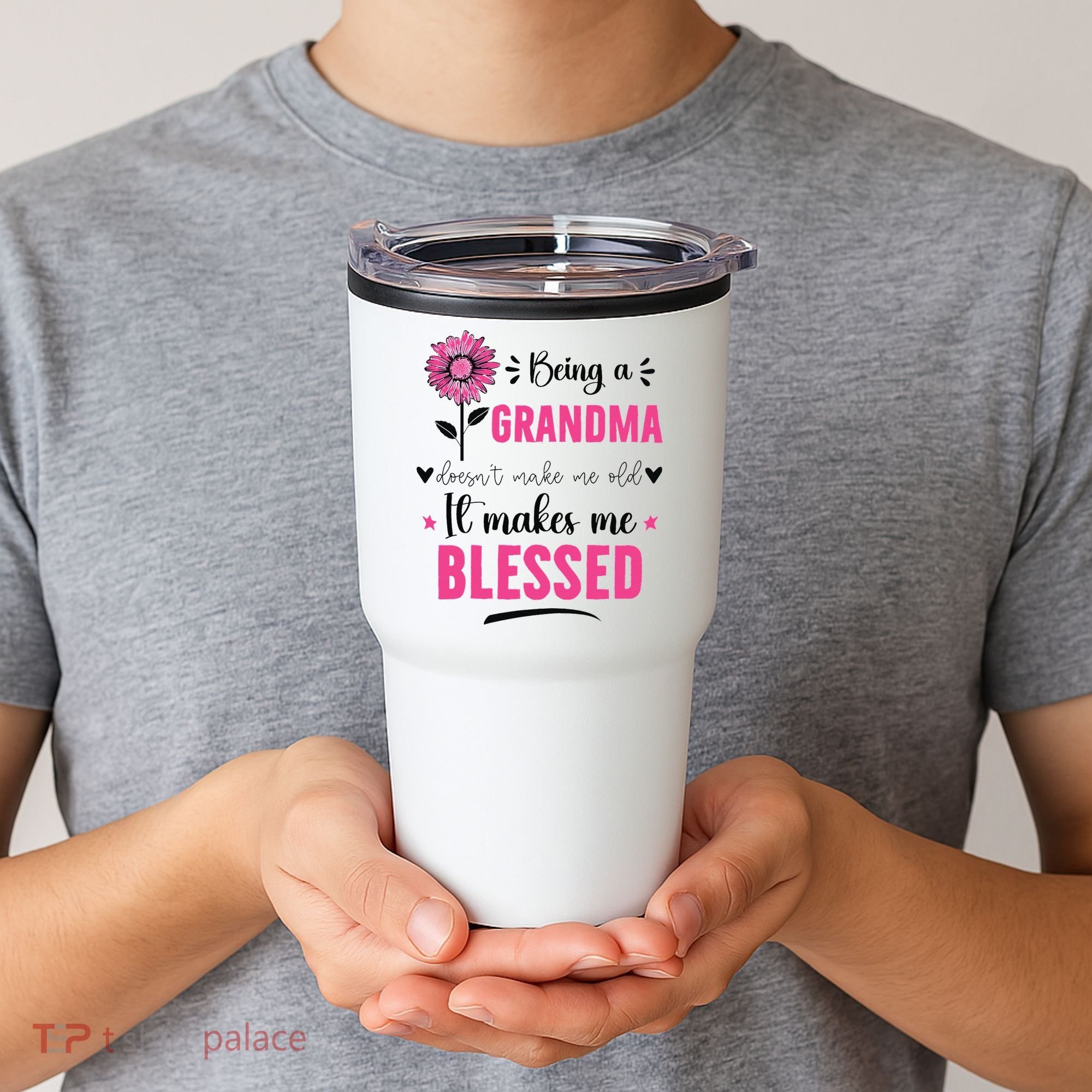 being a grandma doesn't make me old it makes me blessed Tumbler