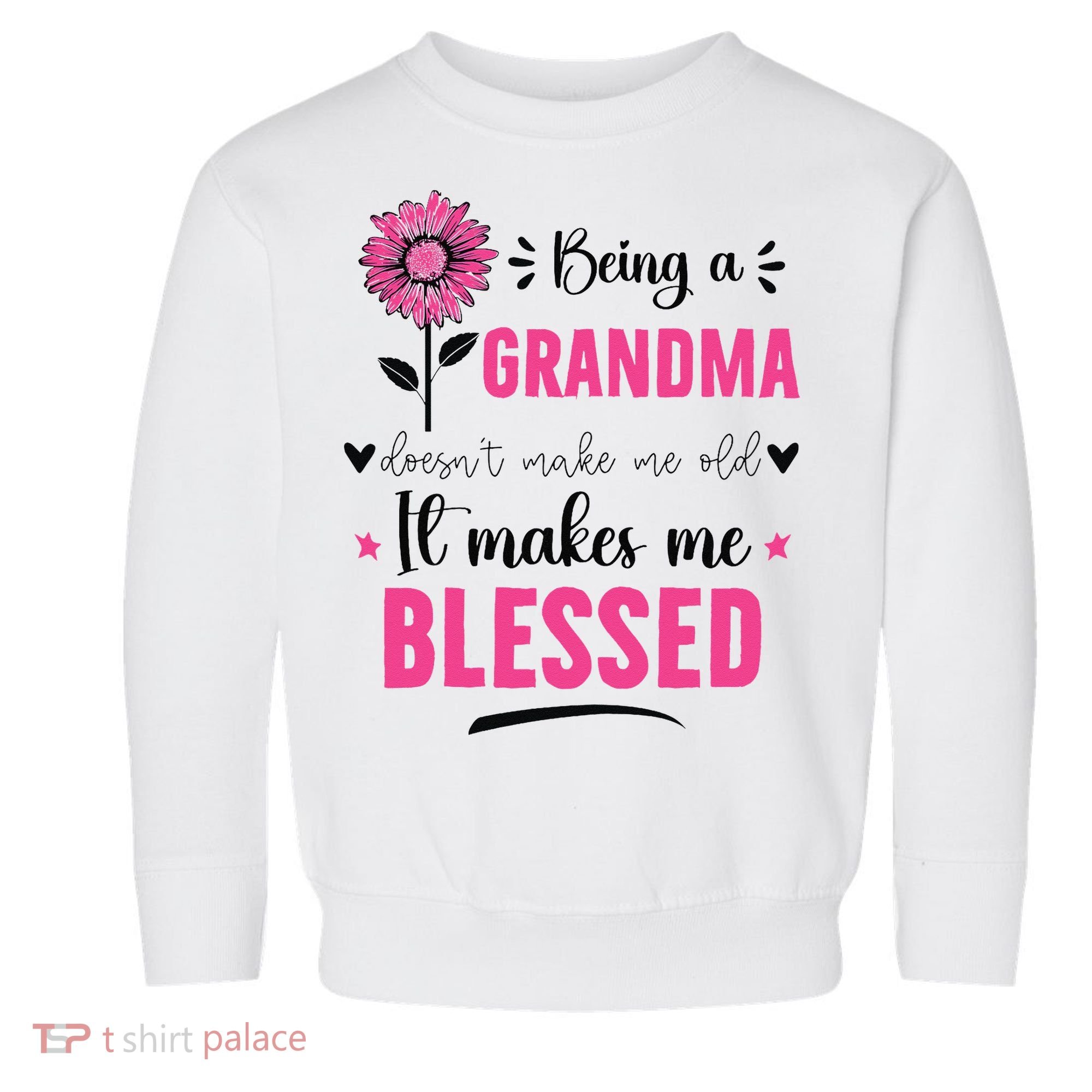being a grandma doesn't make me old it makes me blessed Toddler Sweatshirt