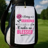 being a grandma doesn't make me old it makes me blessed Golf Towel thumb 2