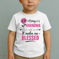 being a grandma doesn't make me old it makes me blessed Toddler T-Shirt thumb 2