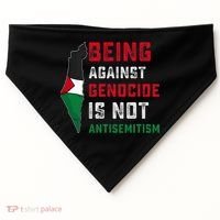 Being Against Genocide Is Not Antisemitism Support Palestine USA-Made Doggie Bandana thumb 0