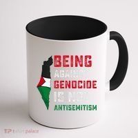 Being Against Genocide Is Not Antisemitism Support Palestine Coffee Mug thumb 1