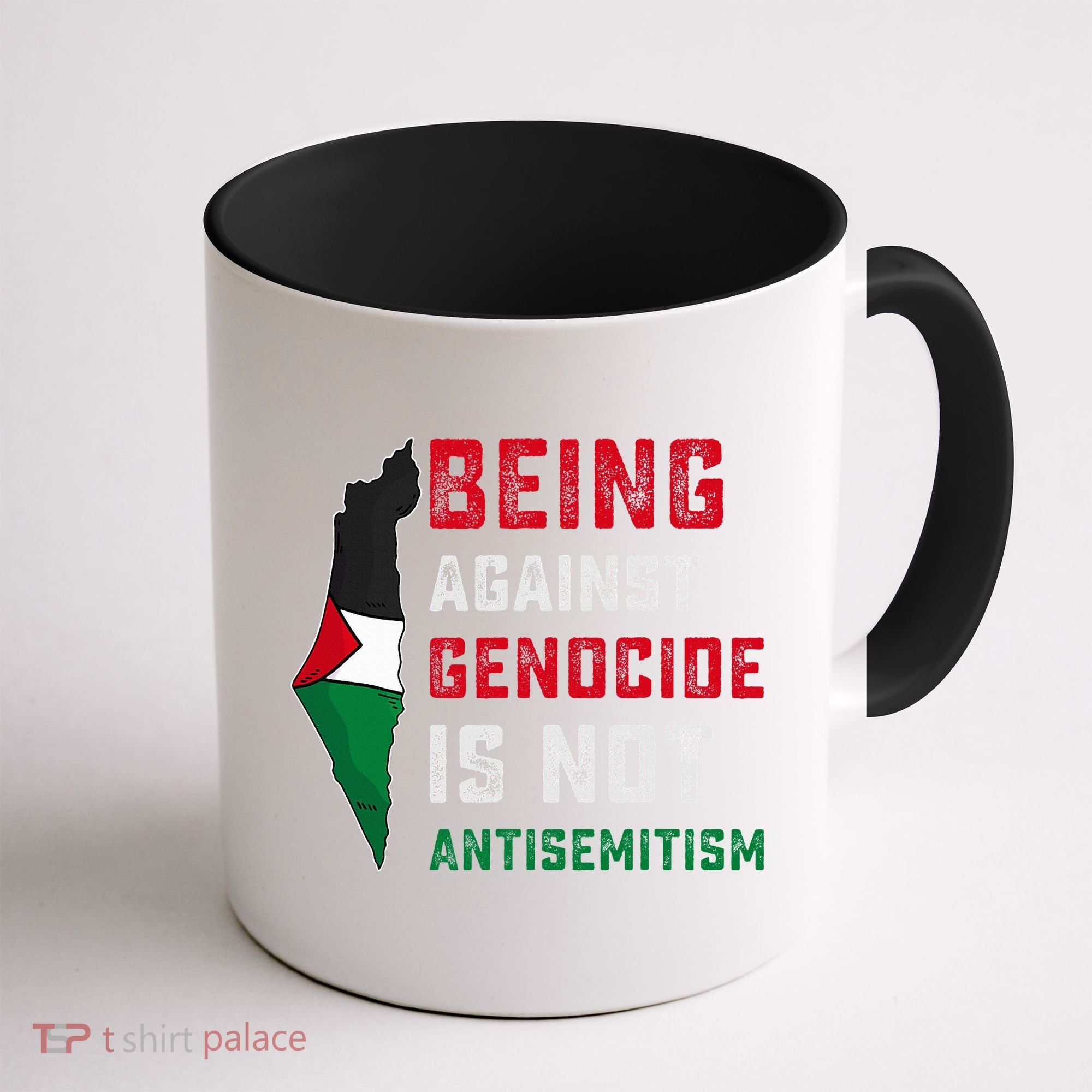 Being Against Genocide Is Not Antisemitism Support Palestine Coffee Mug