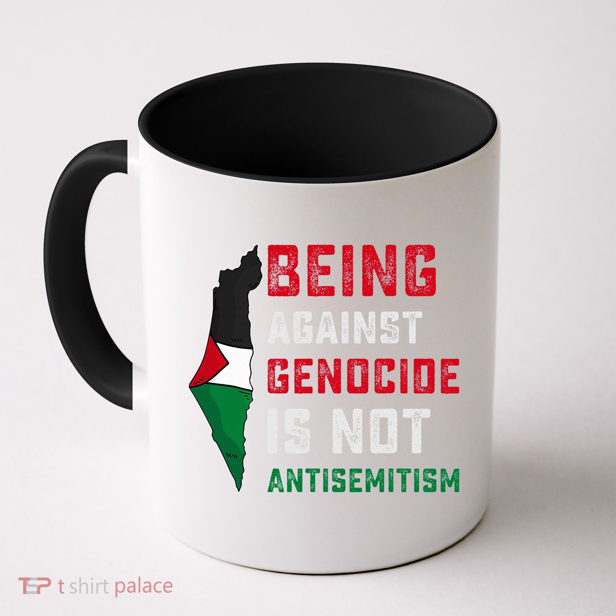 Being Against Genocide Is Not Antisemitism Support Palestine Coffee Mug