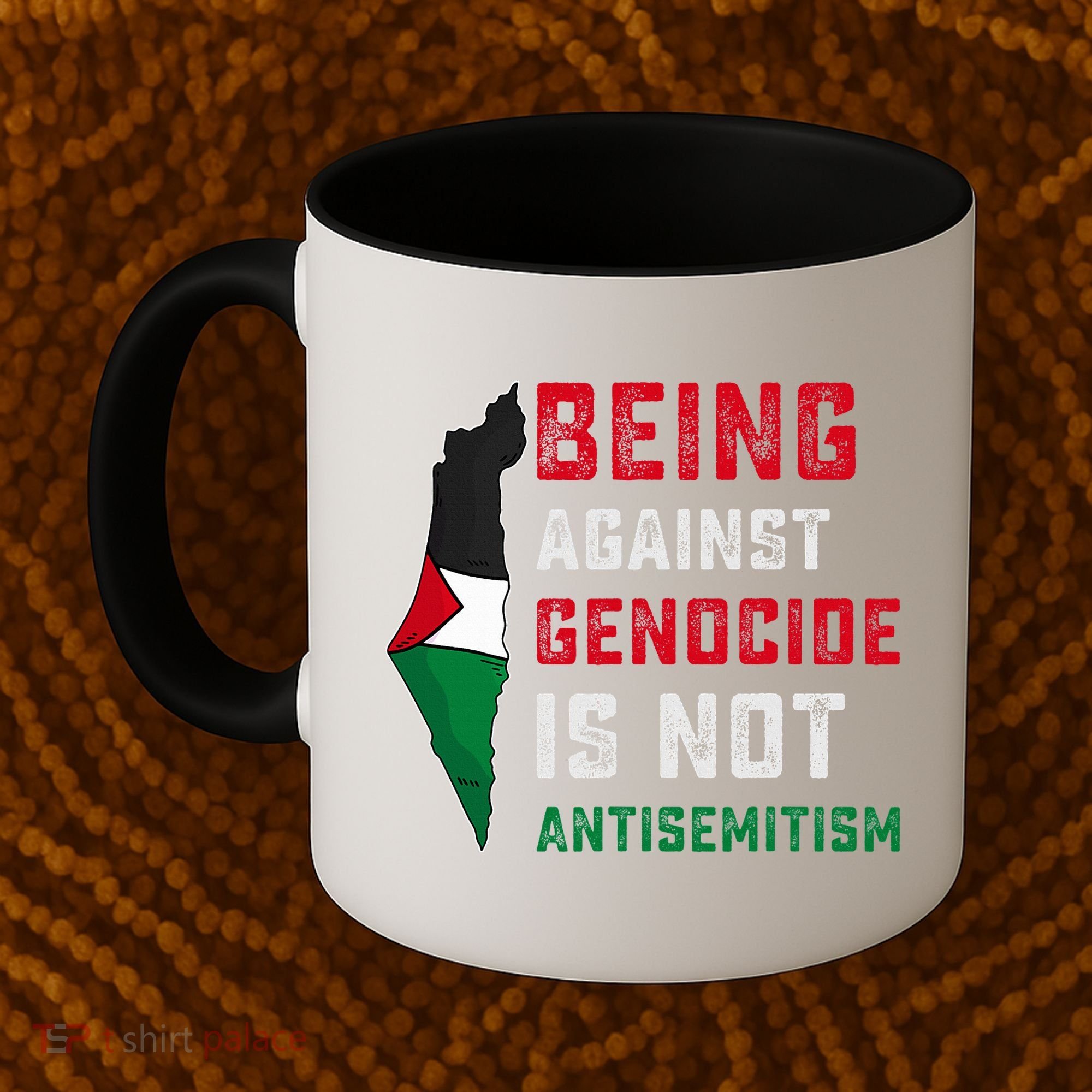Being Against Genocide Is Not Antisemitism Support Palestine Coffee Mug