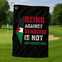 Being Against Genocide Is Not Antisemitism Support Palestine Golf Towel thumb 1