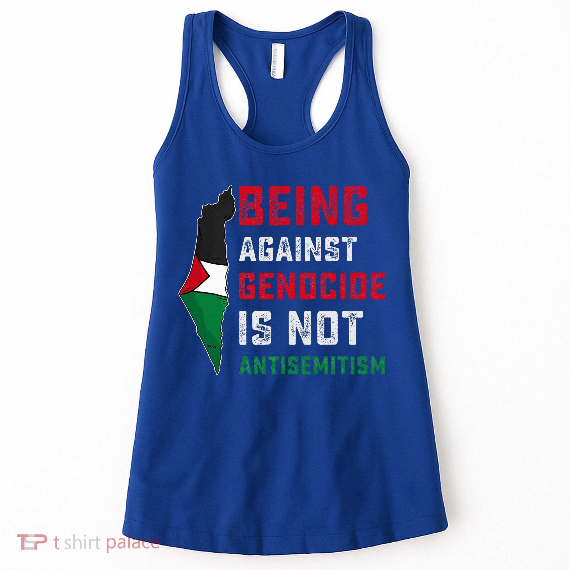 Being Against Genocide Is Not Antisemitism Support Palestine Women's Tank Top