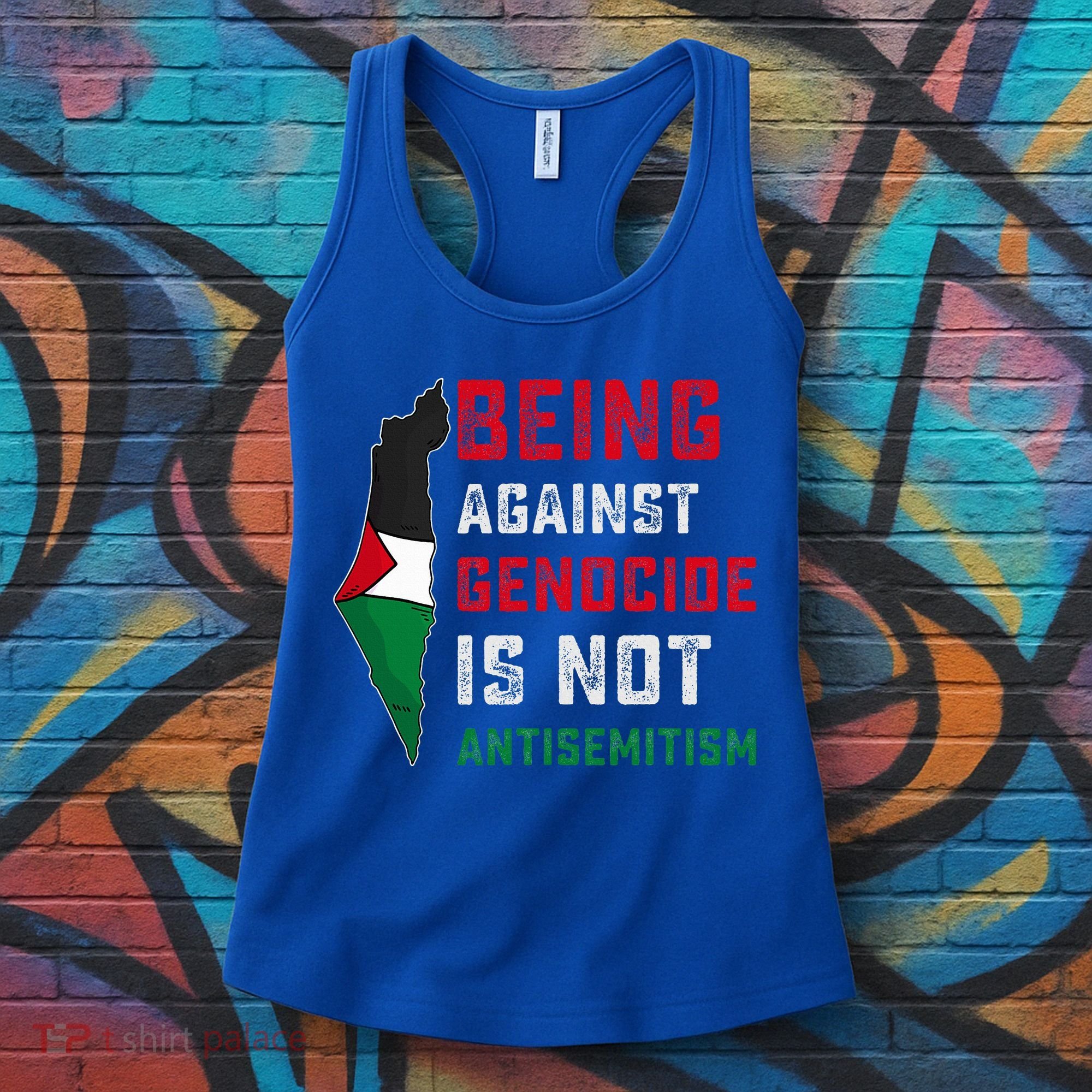 Being Against Genocide Is Not Antisemitism Support Palestine Women's Tank Top
