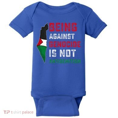 Being Against Genocide Is Not Antisemitism Support Palestine Baby Bodysuit