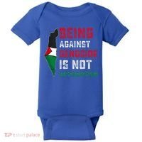 Being Against Genocide Is Not Antisemitism Support Palestine Baby Bodysuit thumb 0