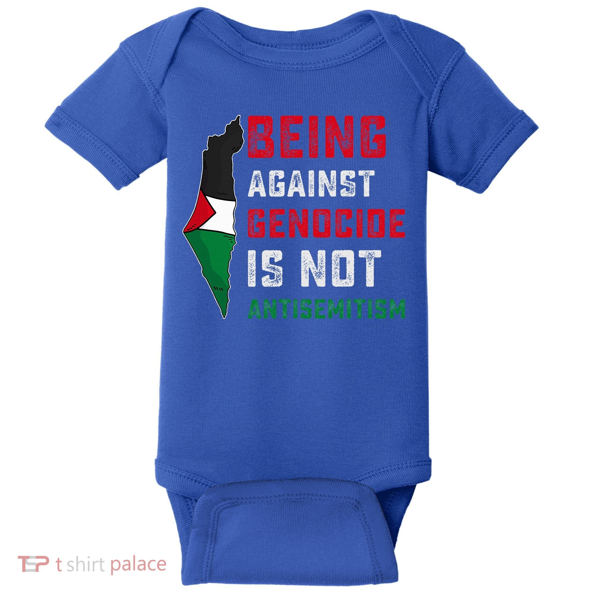 Being Against Genocide Is Not Antisemitism Support Palestine Baby Bodysuit