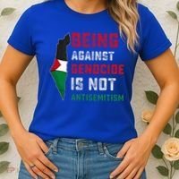 Being Against Genocide Is Not Antisemitism Support Palestine Women's T-Shirt thumb 2