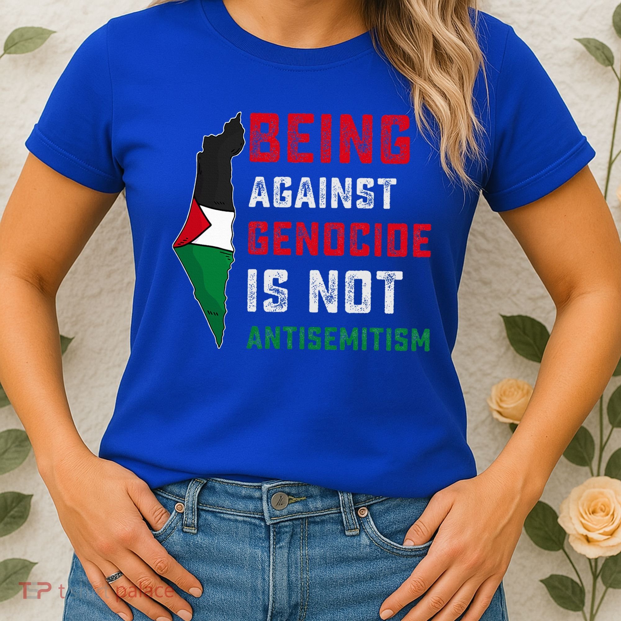 Being Against Genocide Is Not Antisemitism Support Palestine Women's T-Shirt