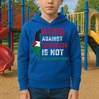 Being Against Genocide Is Not Antisemitism Support Palestine Kids Hoodie thumb 2