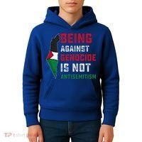 Being Against Genocide Is Not Antisemitism Support Palestine Kids Hoodie thumb 4