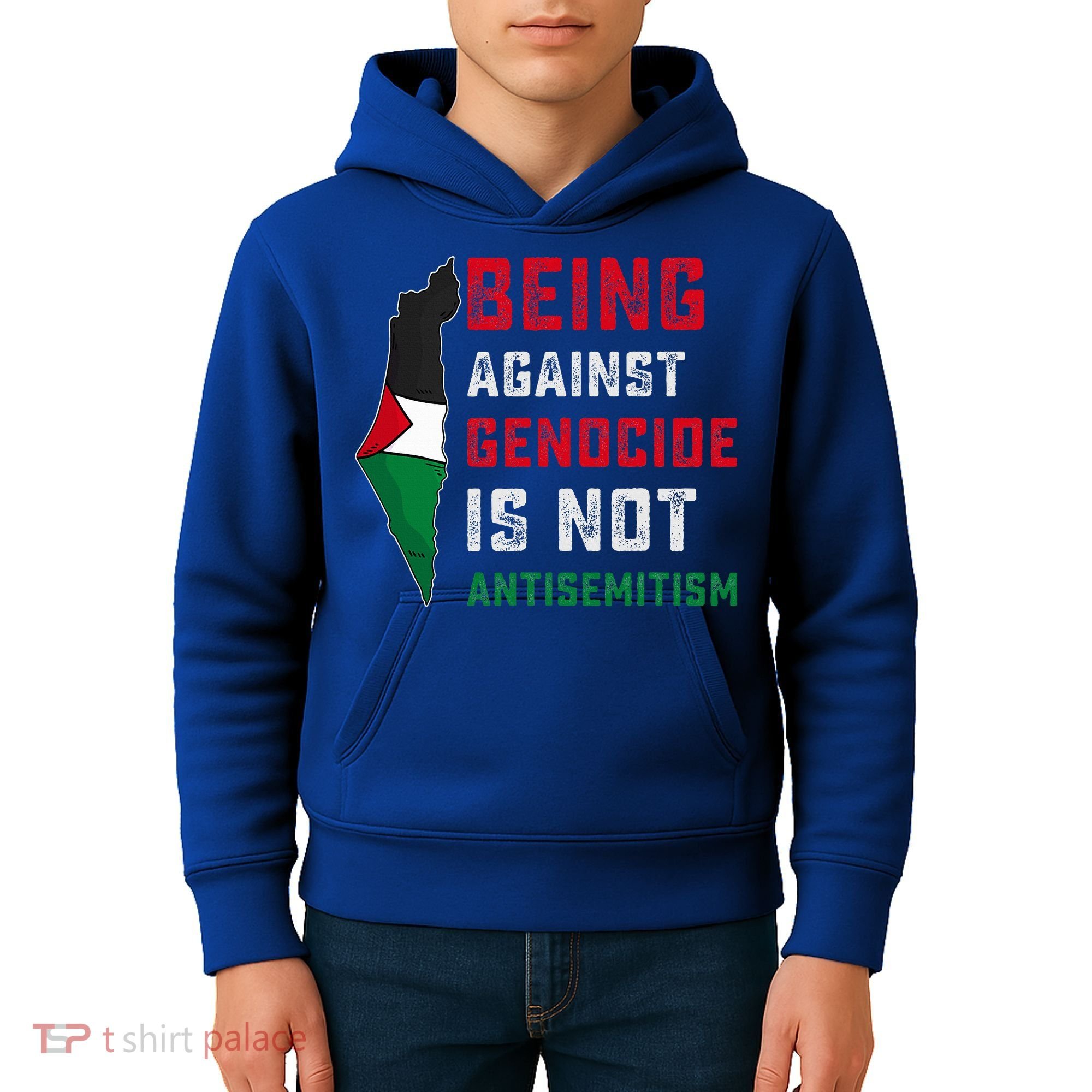 Being Against Genocide Is Not Antisemitism Support Palestine Kids Hoodie