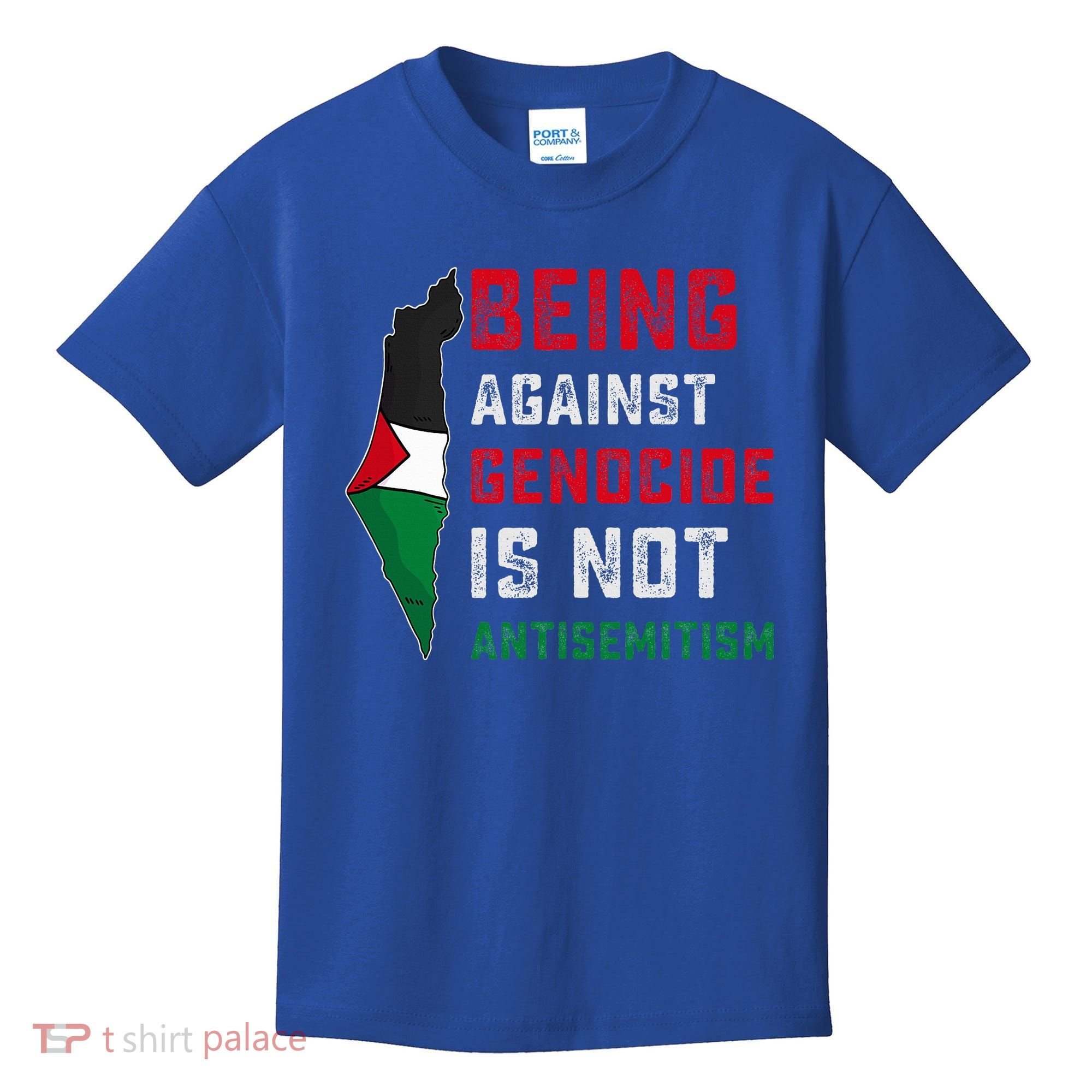 Being Against Genocide Is Not Antisemitism Support Palestine Kids T-Shirt