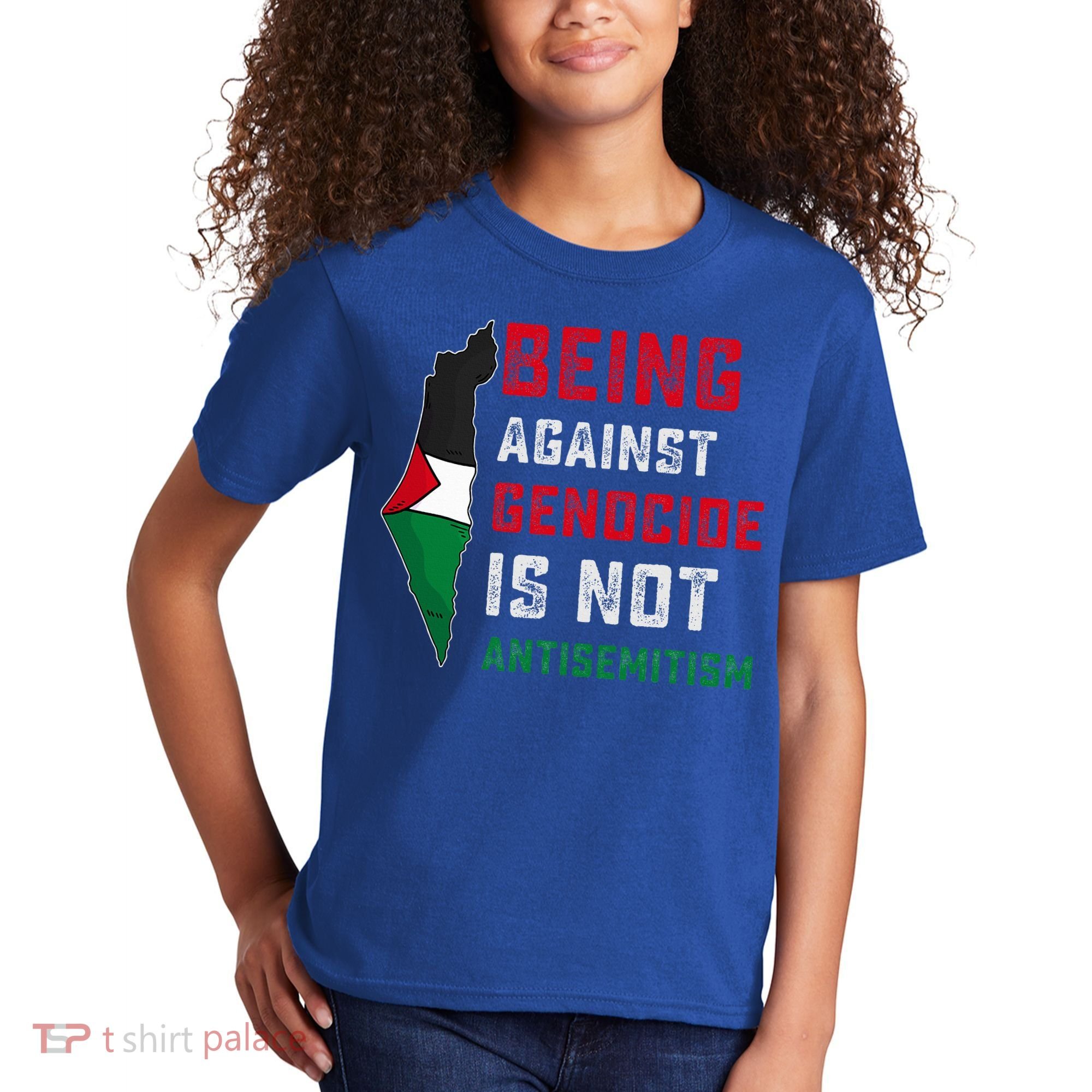 Being Against Genocide Is Not Antisemitism Support Palestine Kids T-Shirt