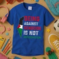 Being Against Genocide Is Not Antisemitism Support Palestine Kids T-Shirt thumb 3