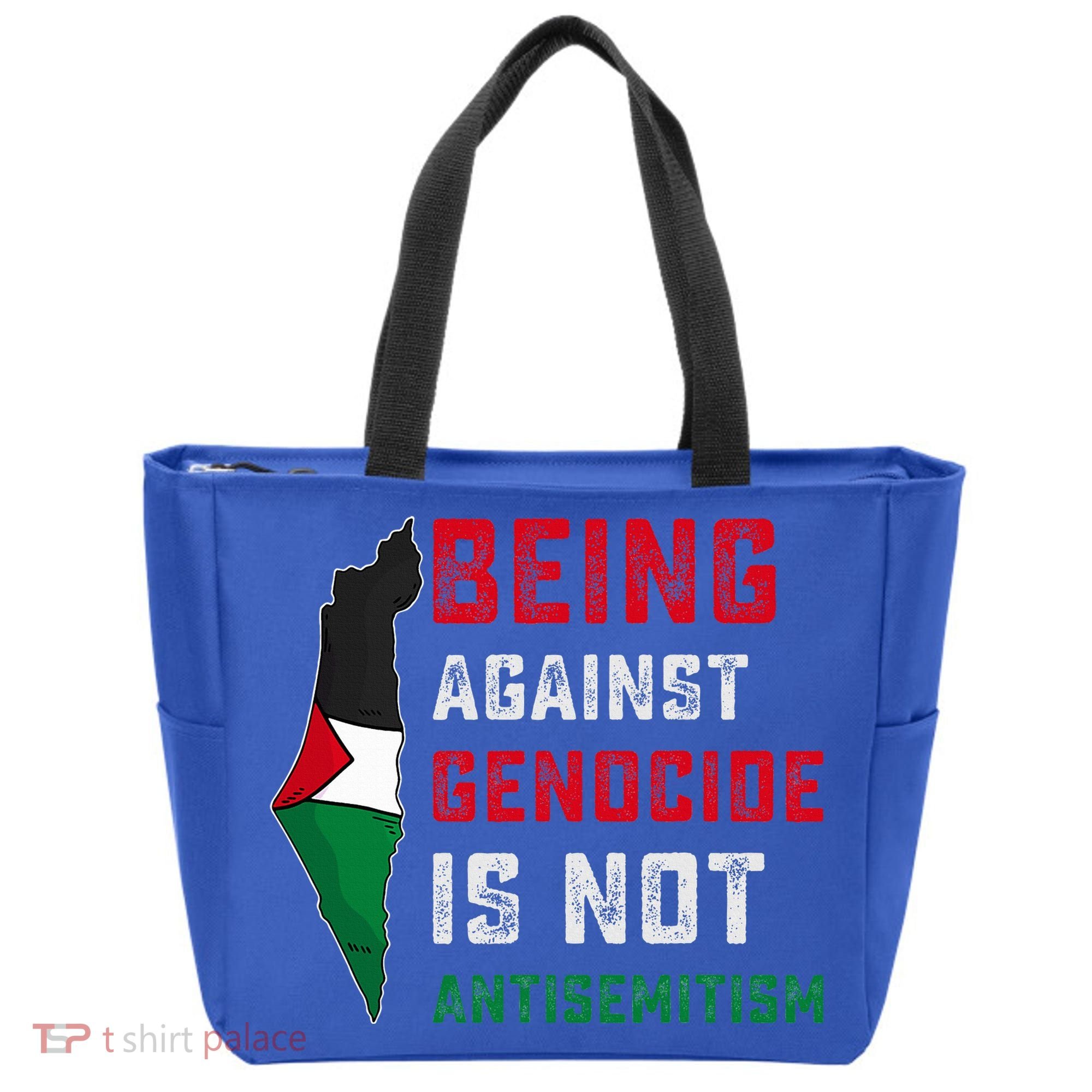 Being Against Genocide Is Not Antisemitism Support Palestine Tote Bag