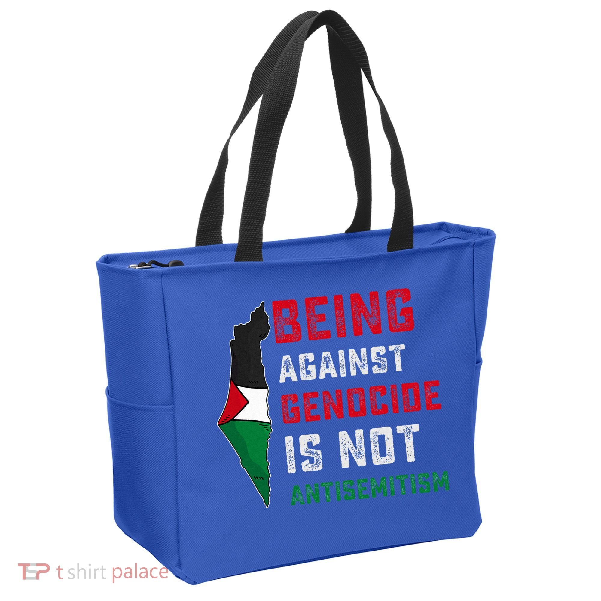 Being Against Genocide Is Not Antisemitism Support Palestine Tote Bag