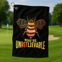 Bee Art Graphic Unbeelievable Bees Meaningful Gift Golf Towel thumb 1