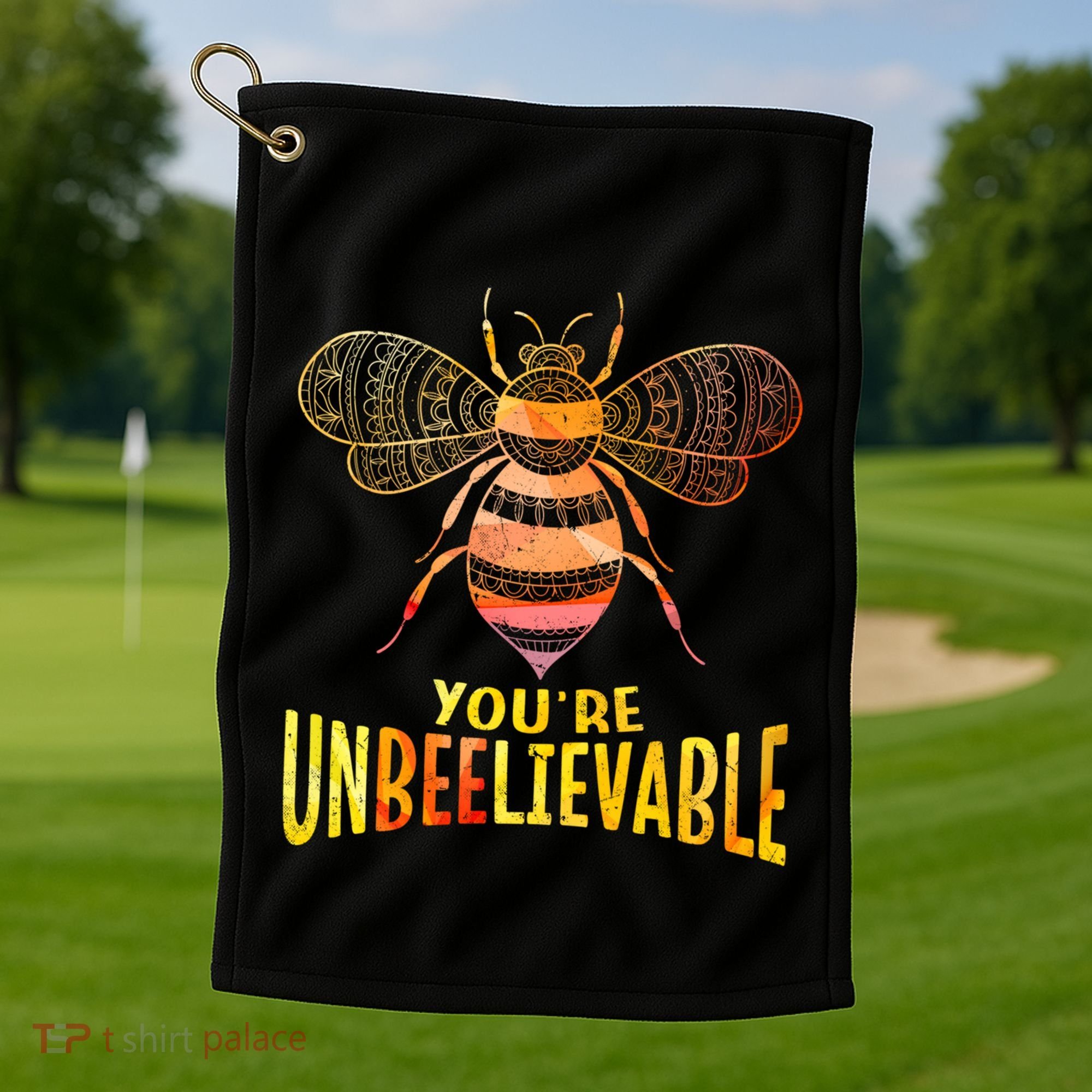 Bee Art Graphic Unbeelievable Bees Meaningful Gift Golf Towel