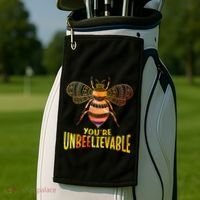 Bee Art Graphic Unbeelievable Bees Meaningful Gift Golf Towel thumb 2