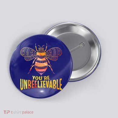 Bee Art Graphic Unbeelievable Bees Meaningful Gift Button