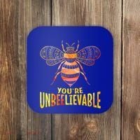 Bee Art Graphic Unbeelievable Bees Meaningful Gift Coaster thumb 0
