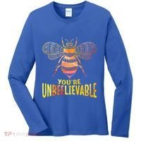 Bee Art Graphic Unbeelievable Bees Meaningful Gift Women's Long Sleeve Shirt thumb 0