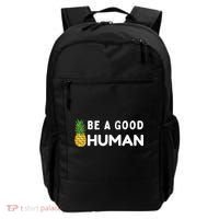 Be A Good Human Funny Down Syndrome Day Gift Backpack thumb 0