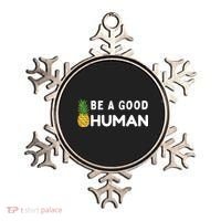 Be A Good Human Funny Down Syndrome Day Gift Ornament thumb 0