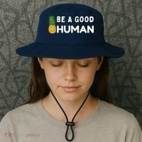 Be A Good Human Funny Down Syndrome Day Gift Bucket Hat thumb 3