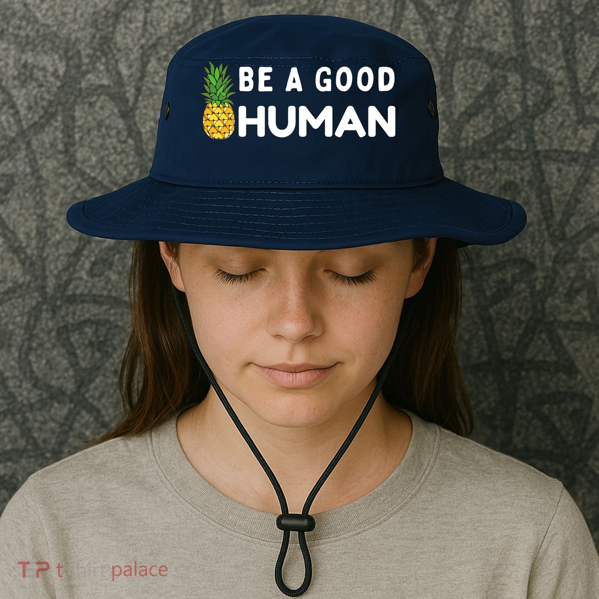 Be A Good Human Funny Down Syndrome Day Gift Bucket Hat