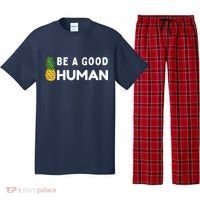 Be A Good Human Funny Down Syndrome Day Gift Pajama Set thumb 0