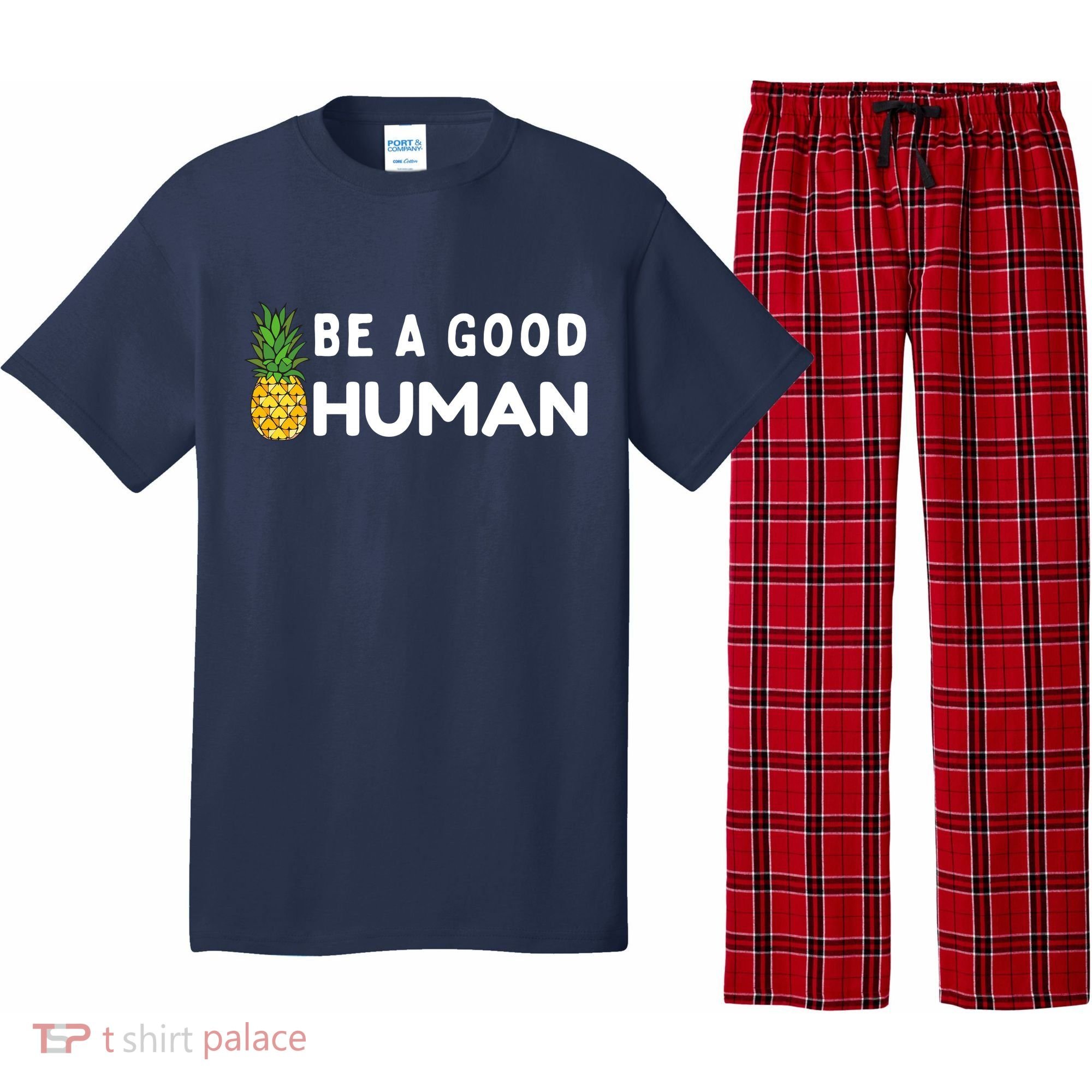 Be A Good Human Funny Down Syndrome Day Gift Pajama Set