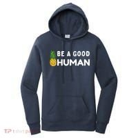 Be A Good Human Funny Down Syndrome Day Gift Women's Hoodie thumb 0