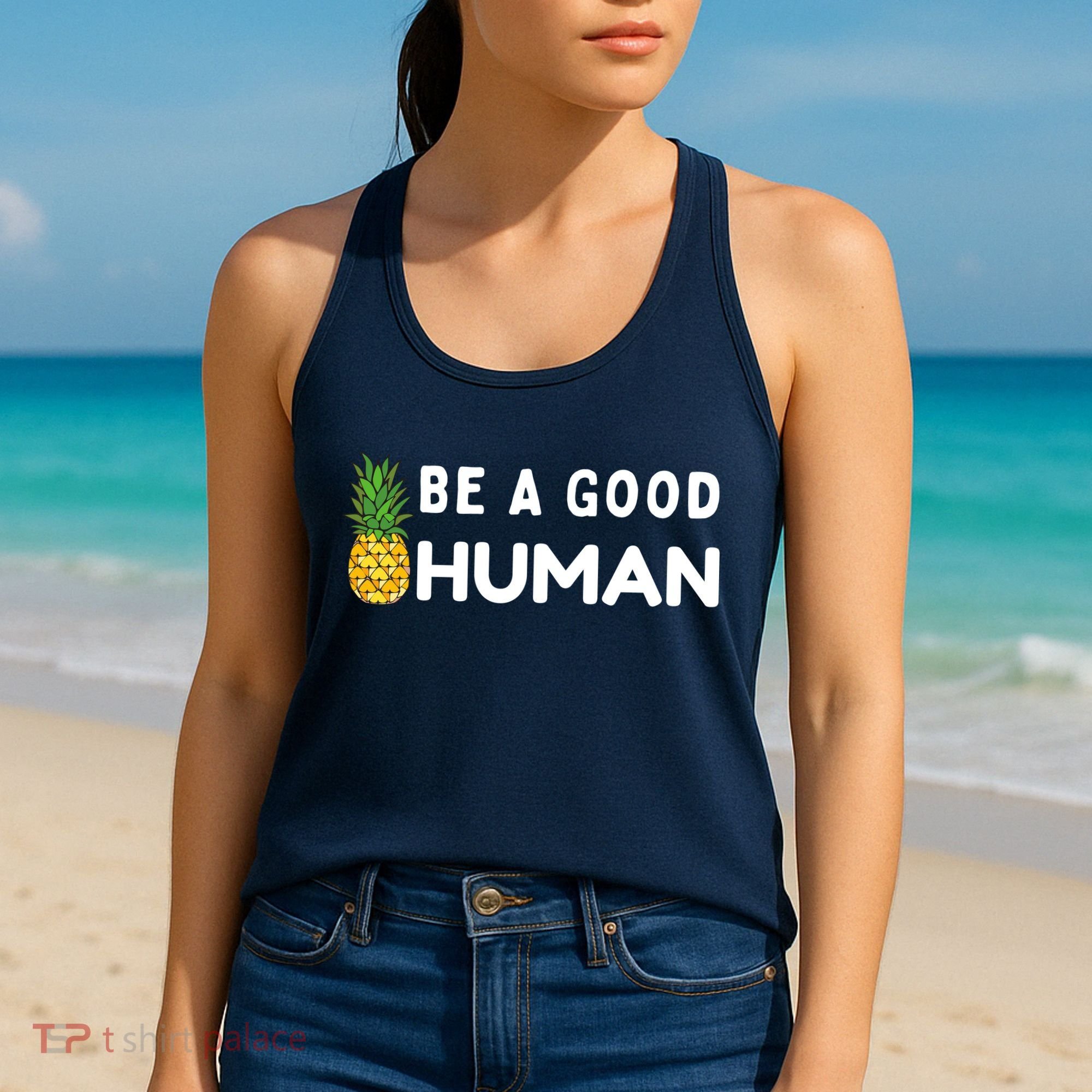 Be A Good Human Funny Down Syndrome Day Gift Women's Tank Top