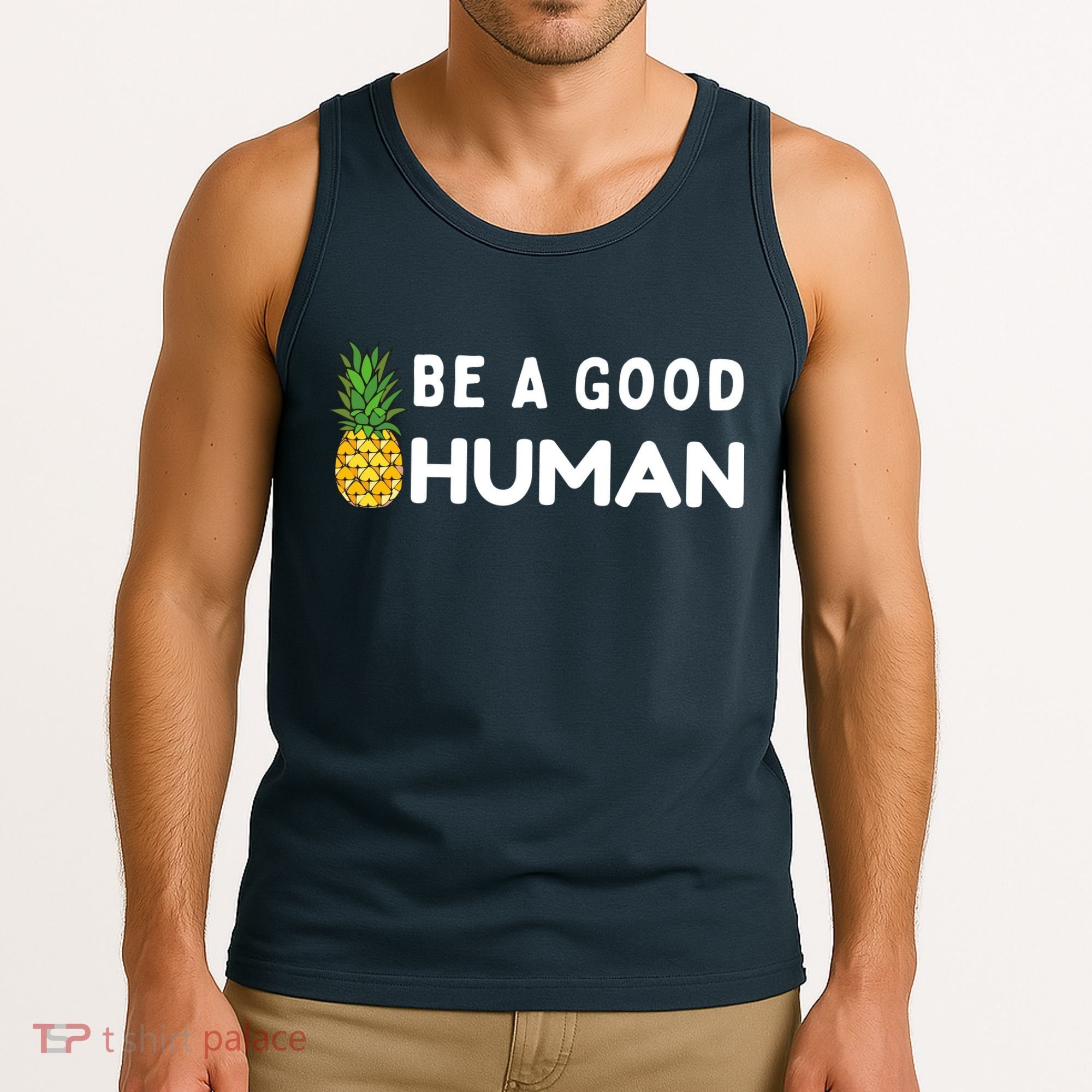 Be A Good Human Funny Down Syndrome Day Gift Tank Top