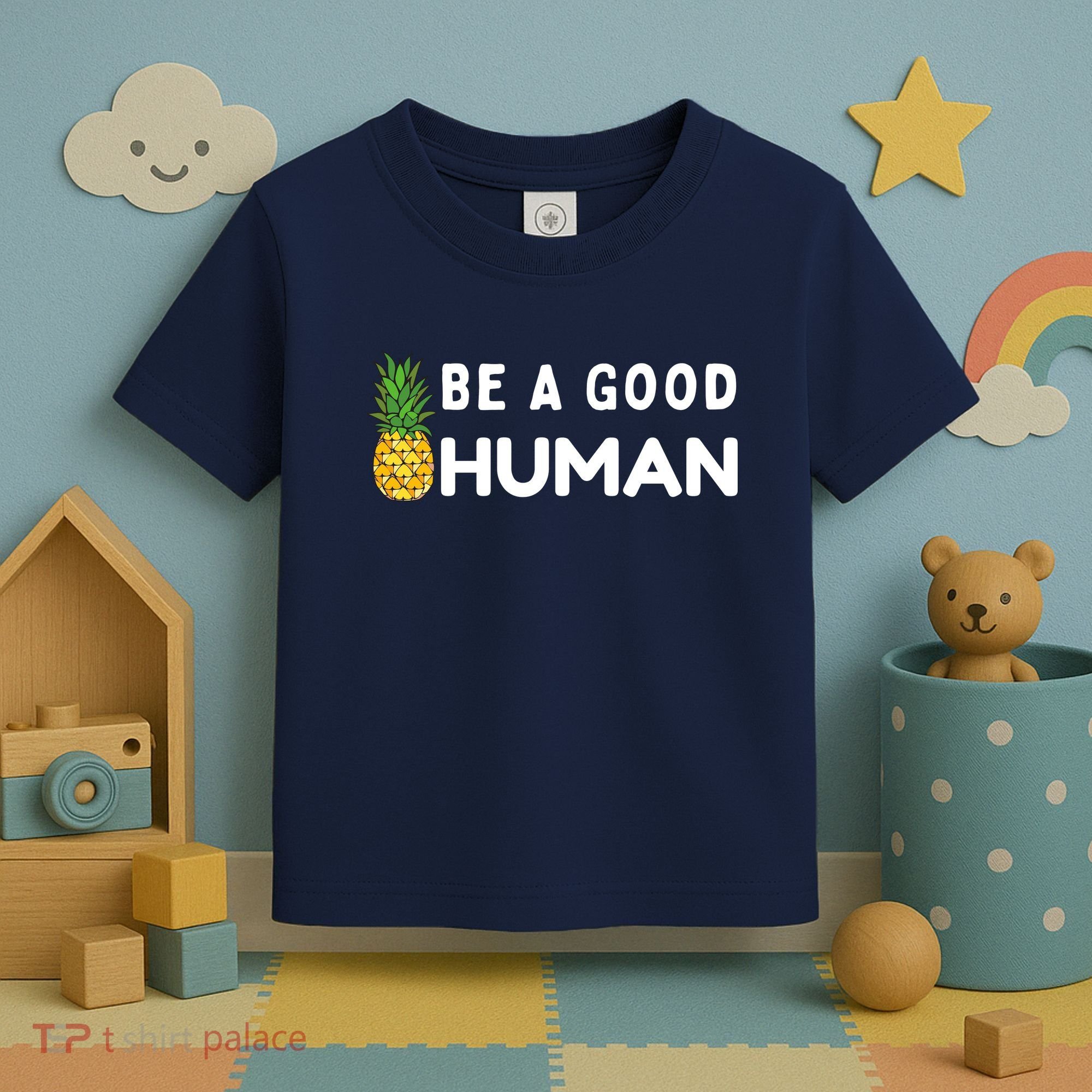 Be A Good Human Funny Down Syndrome Day Gift Toddler T-Shirt