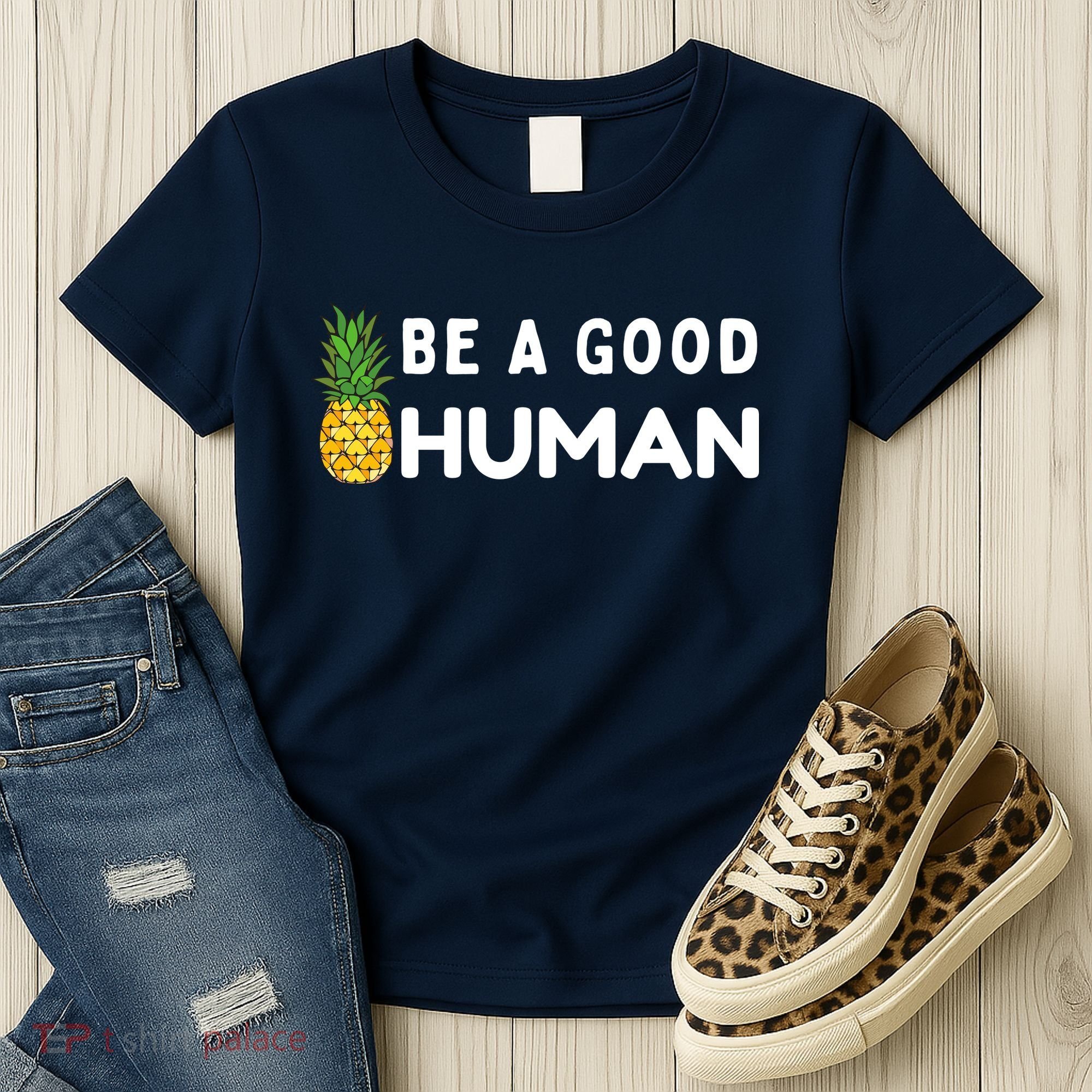 Be A Good Human Funny Down Syndrome Day Gift Women's T-Shirt