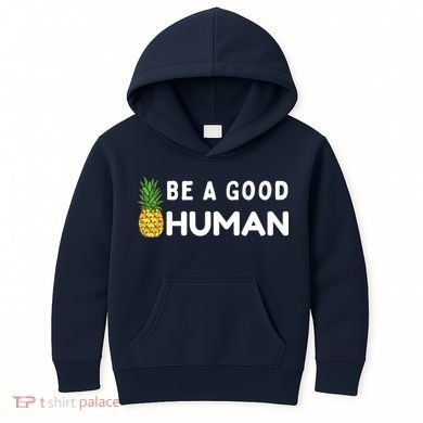 Be A Good Human Funny Down Syndrome Day Gift Kids Hoodie