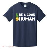 Be A Good Human Funny Down Syndrome Day Gift Kids T-Shirt thumb 0