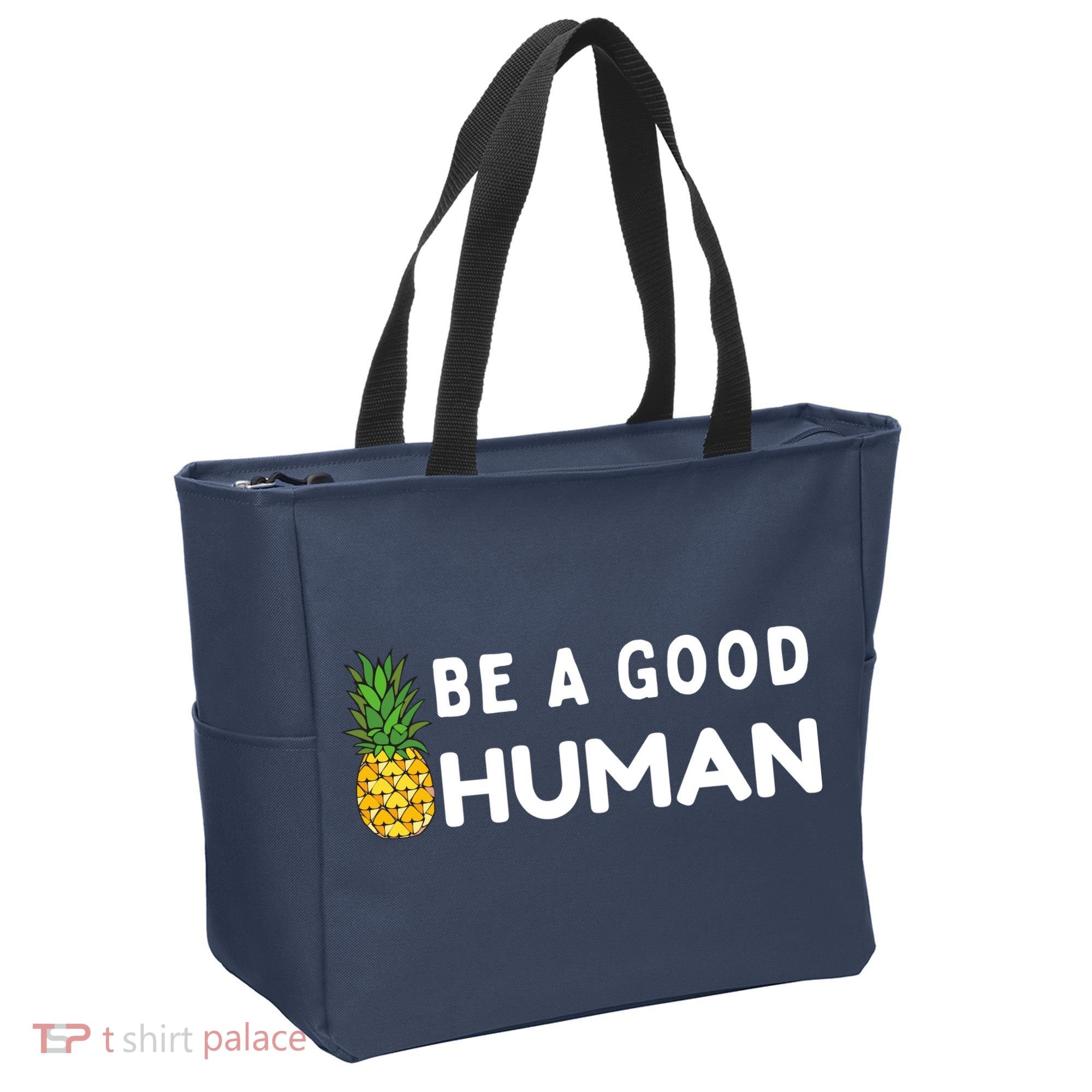 Be A Good Human Funny Down Syndrome Day Gift Tote Bag