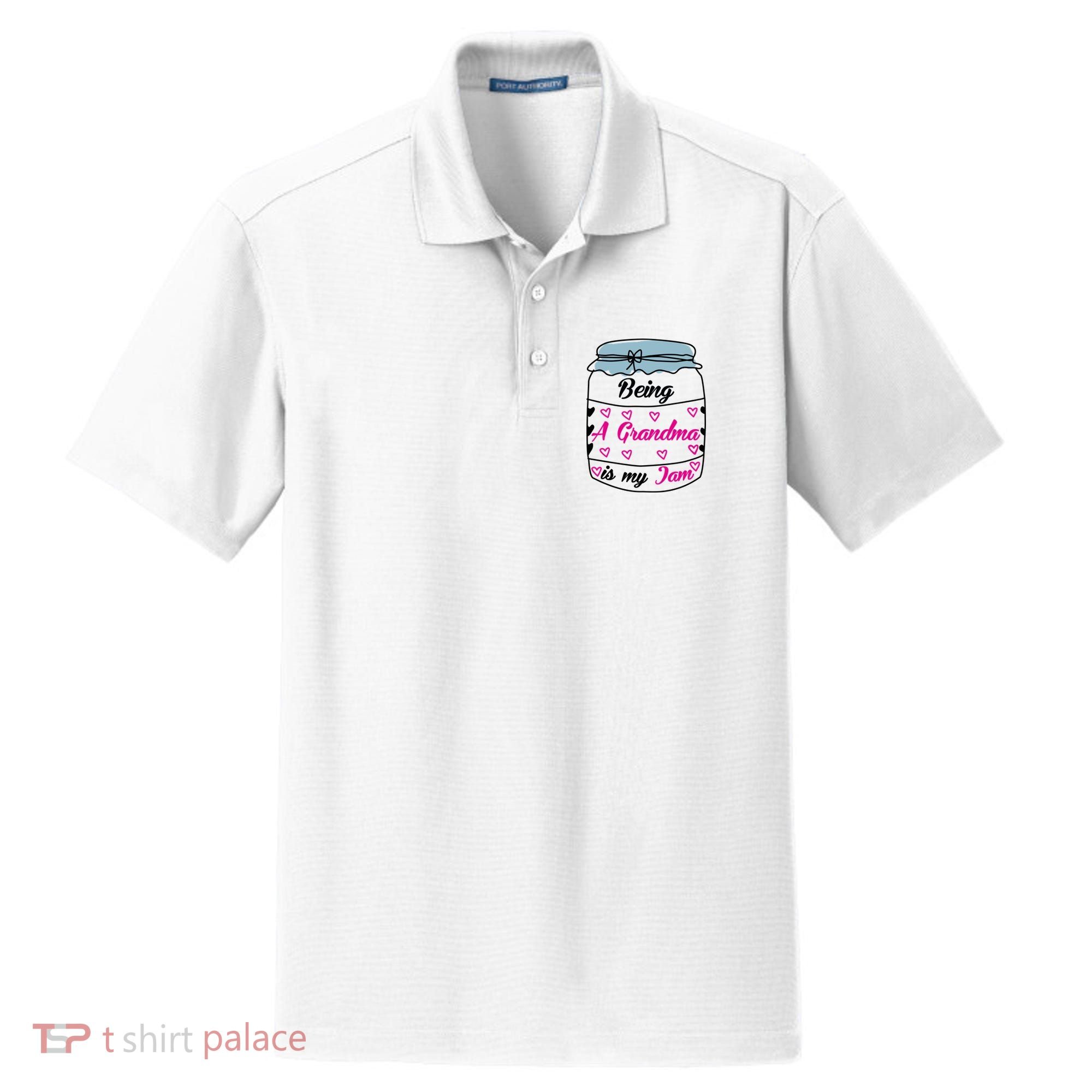 Being A Grandma Is My Jam Dry Zone Grid Polo