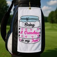 Being A Grandma Is My Jam Golf Towel thumb 2