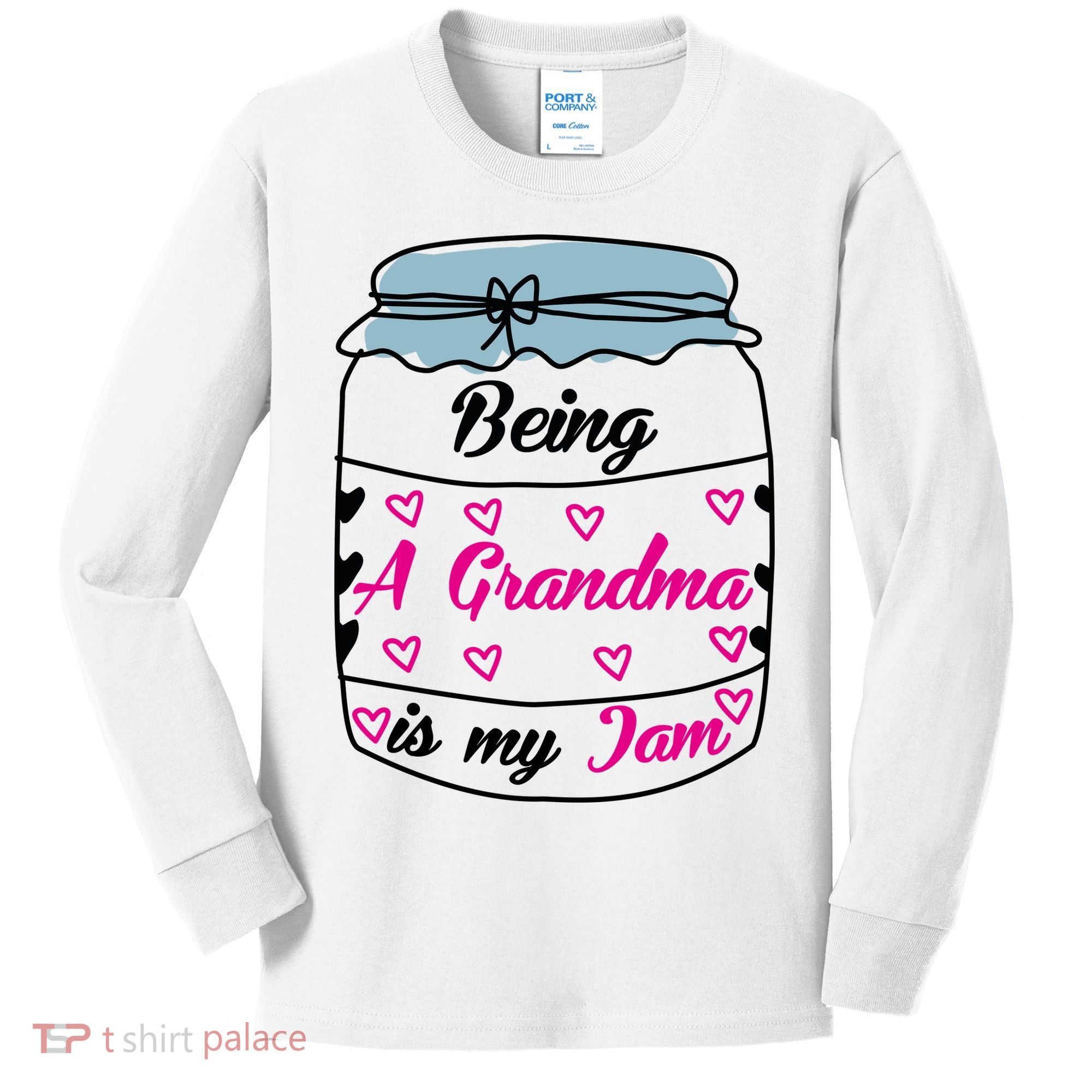 Being A Grandma Is My Jam Kids Long Sleeve Shirt